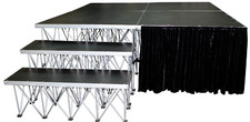 ProX XSF-SKIRT24 StageX 24 inch Portable Stage Skirt Black Compatible W/ XSQ XSU
