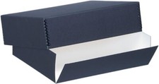 Lineco Museum Archival Drop-Front Storage Box, Acid-Free with Metal Edges