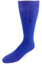 Polo Ralph Lauren Oxford Crew Socks 3-Pack Royal Blue with Navy Logo