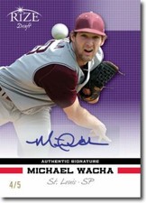 MICHAEL WACHA 2012 Rize Rookie Autograph PURPLE Auto RC CARDINALS #/5