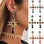 Women-Vintage-Baroque-Style-Crystal-Luxury-Gold-Cross-Large-Long-Dangle-Earrings miniatuur 8