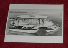 Vintage Press Photo Lone Star Marina Floating Bar Dock Concept Art Mid-Century