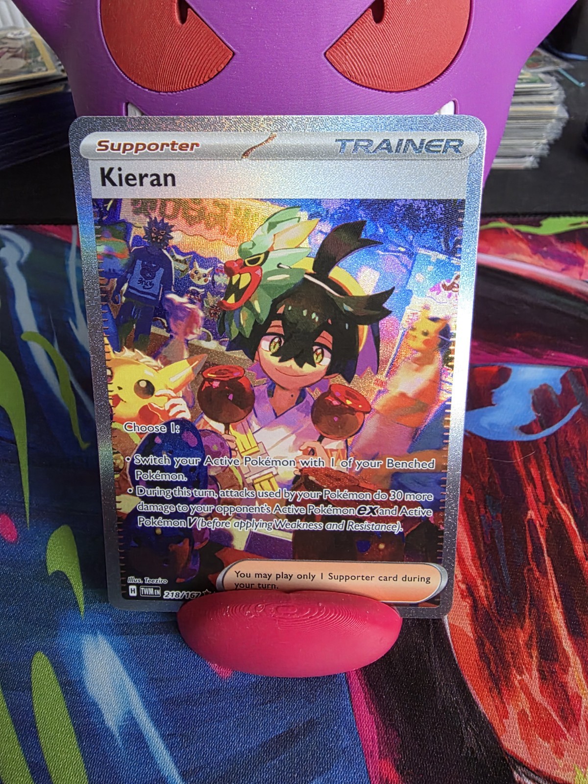 Pokemon Card | Kieran 218/167 Scarlet & Violet Twilight Masquerade SIR Trainer