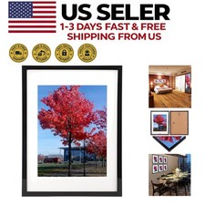 High-Gloss 11x14 Black Frame for Photos  Certificates - Easy Wall Mount