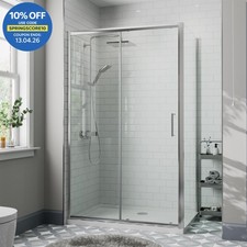 1200 x 760mm Sliding Shower Door & Side Panel Enclosure Cubicle Framed 8mm Glass