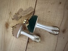 BRAND NEW STACEY SOLOMON PAIR OF MUSHROOMS GREEN BEIGE CHRISTMAS TREE BAUBLES