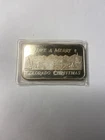 One Troy Ounce Silver Bar Colorado Christmas