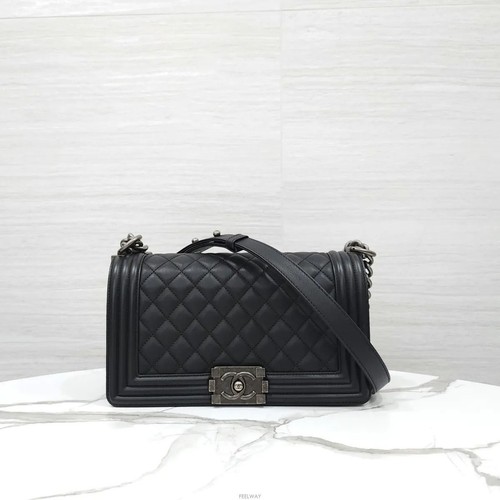 CHANEL Medium Flap Bag Black 24 Series 161421232 [P]