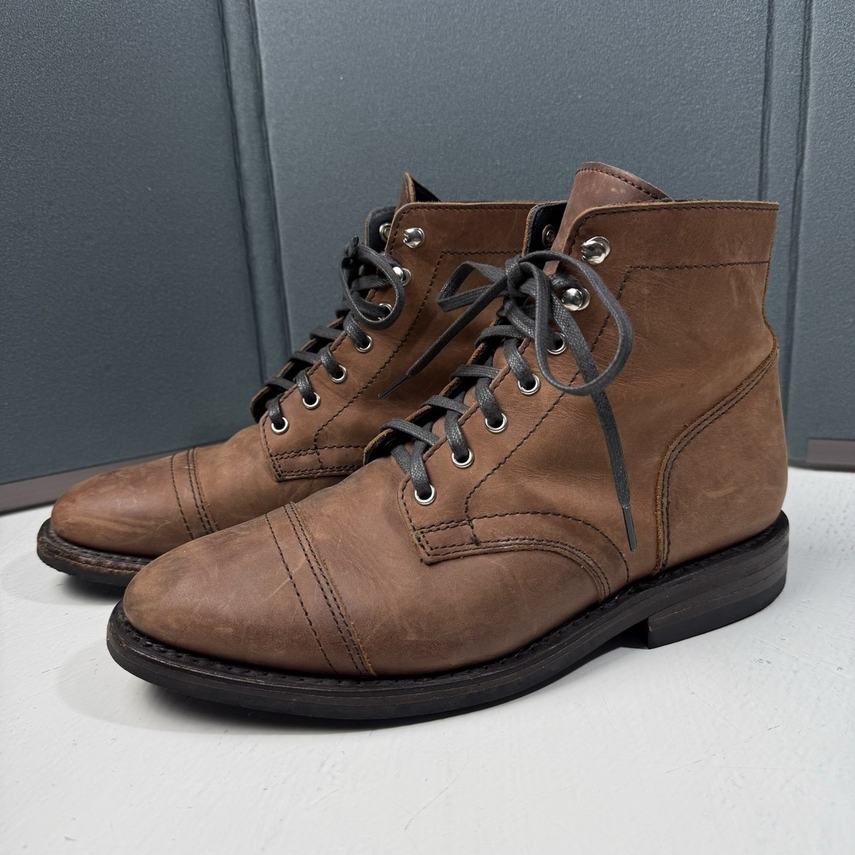 Thursday Boot Co Captain Brown Leather Boots Men\'s 7 Women\'s 8.5-9 Goodyear Welt Meet the Tobacco Captain, one of our first Goodyear Welted  main image 2