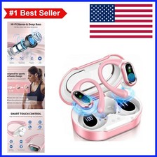 Bluetooth 5.4 Wireless Earbuds IP7 Sport 60H Battery LED Display Case Noise