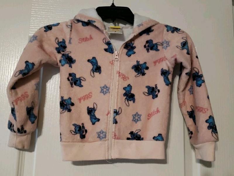 Disney Stitch Pink Hoodie Jacket Size 5
