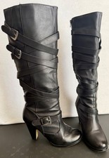 Women's Tall Black 4" Heel Boots Size 10W - Wide Calf - JustFab