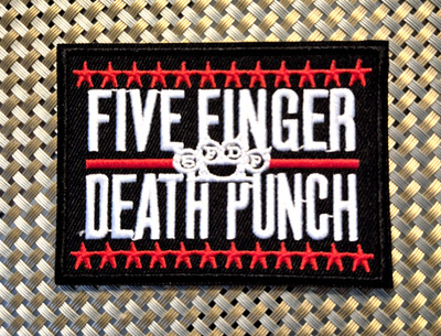 Five Finger Death Punch (band) Embroidered Patch Iron-On Sew-On US shipping 5FDP