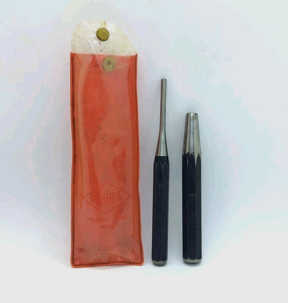 Vintage Mayhew Punch Set 403 & 414 6/32 With Case - 🇺🇸 USA!