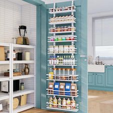Over The Door Pantry Organizer 9 Tier Adjustable Metal Hanging Storage Kitchen