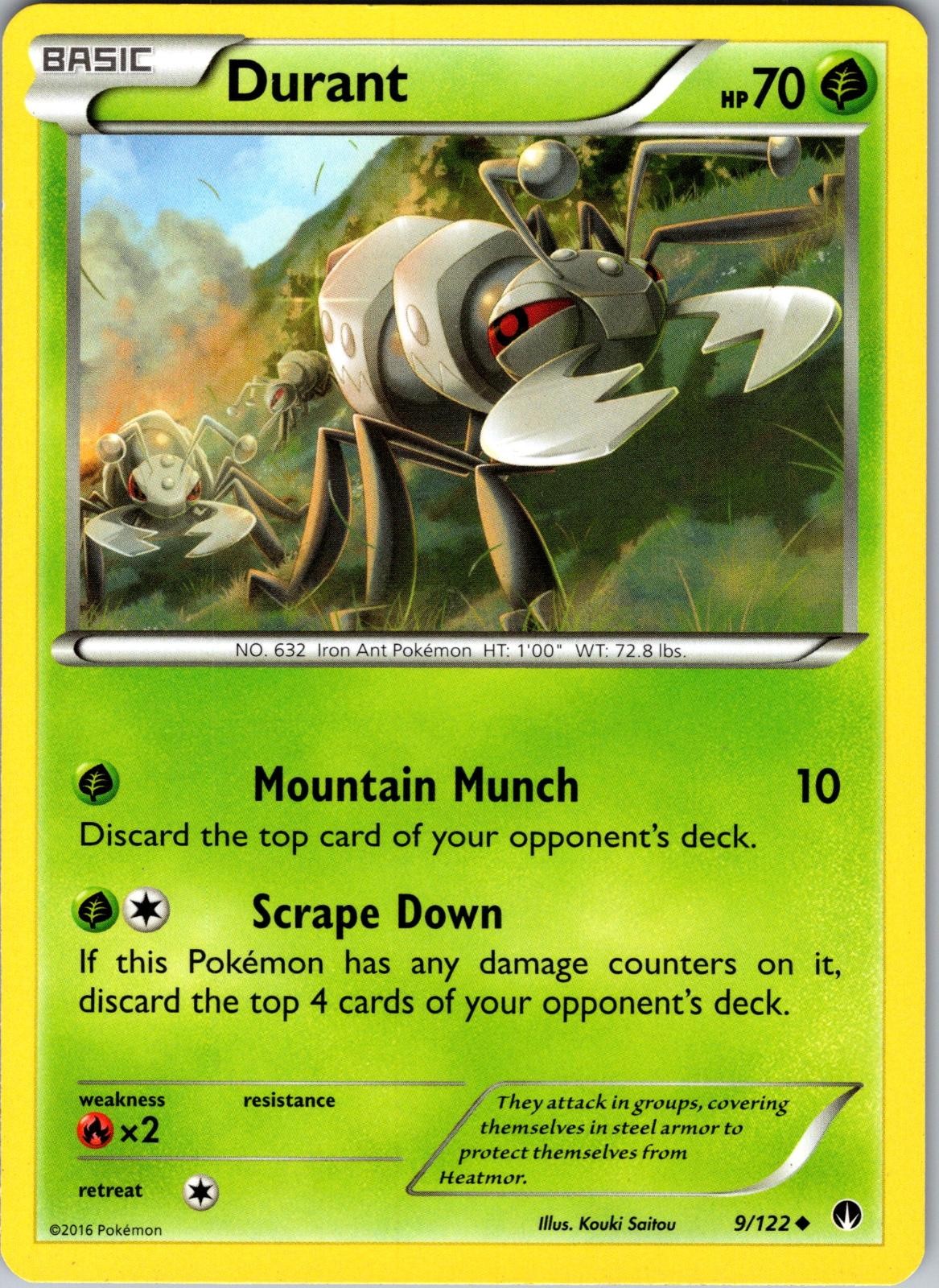 Durant 9/122 Uncommon BREAKpoint Pokemon Heavily Played