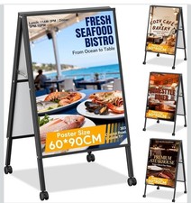 4 PACK A-Frame Sign, Double-Sided Folding Sandwich Board with Handle, 60 * 90 cm