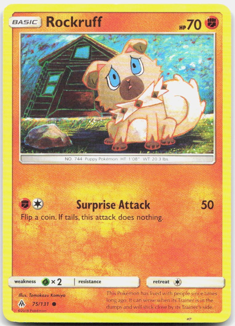 Rockruff 75/131 Common Forbidden Light Pokemon MP