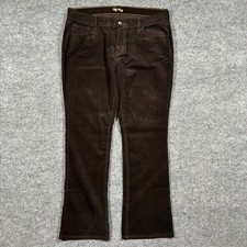 Old Navy Womens Corduroy Pants Size 14 Brown Regular Bootcut Stretch Mid Rise