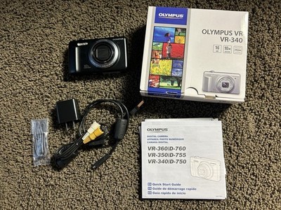 Olympus Digital Camera VR-340 16.0MP Black in Box - Tested *READ*