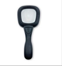 Black Portable Handheld Magnifying Glass for Reading, Inspection, Low Vision Aid