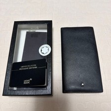 MONTBLANC Long Wallet Leather Black Business Use Suitable for Everyday Daily Use