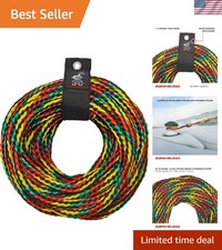 Multi-Color 1-4 Rider Tow Rope, 9/16" Diameter, Tangle-Free Storage Included