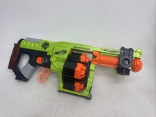 PRE-OWNED Nerf Zombie Strike Doominator 24 Dart Rotating Revolver Pump Working