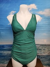 NWT Cupshe One Piece Bathing Suit Size Large Green Color
