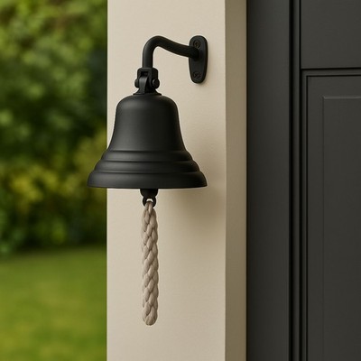 Last Orders Glocke matt schwarz Wandmontage Glocke Zuhause Bar Dekor Pub Outdoor - 8 Zoll