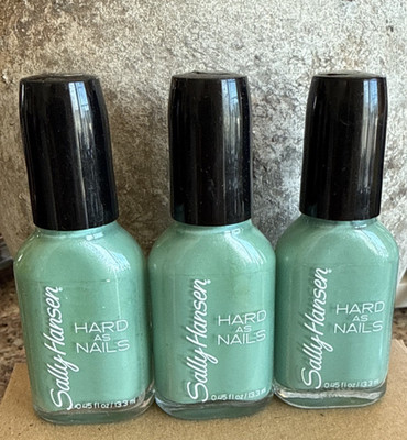 (Lot Of 3) Sally Hansen Hard As Nails Nail Polish, 645 MIGHTY MINT