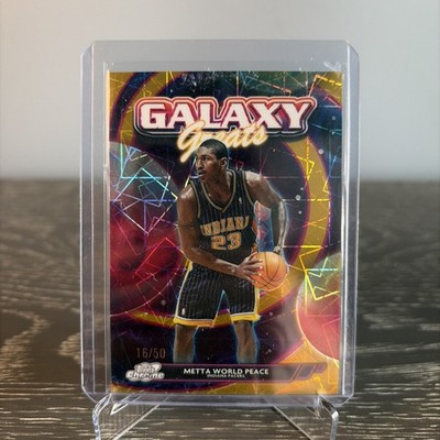 METTA WORLD PEACE 2025-26 TOPPS COSMIC CHROME GALAXY GREATS GOLD /50