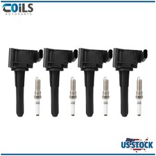 4Pcs Ignition Coils & Iridium Spark Plugs for Cadillac CT4 for CT5 2.0L 2020-22