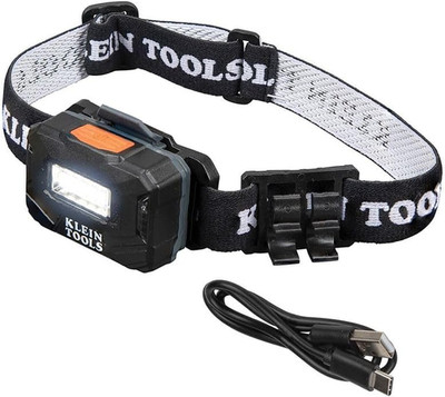 56049 Rechargeable Headlamp / LED Lights, Adjustable Fabric Strap with Marker /