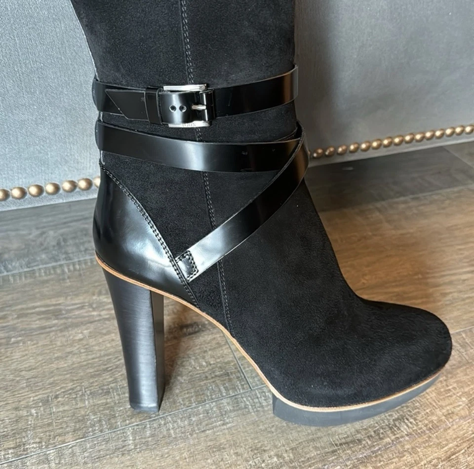 Botas de plataforma Tod’s de gamuza con ribete de látigo | talla 39EU Foto 4 de 4