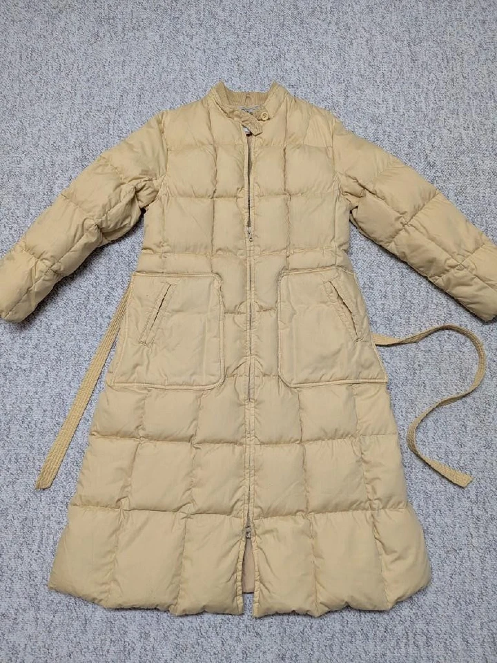 vintage CABELAS trench coat GOOSE DOWN puffer jacket 18 sleeping-bag L yellow - Image 2 of 4