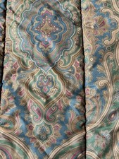 RARE RALPH LAUREN Vintage KING COMFORTER BRIANNA Paisley Blue Bedspread GUC