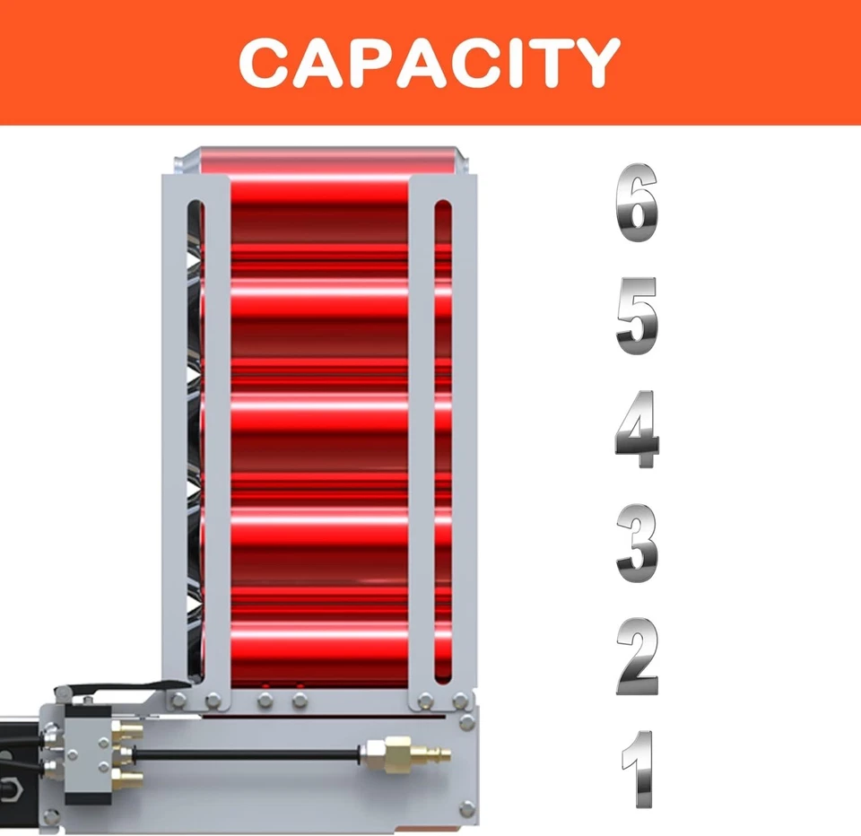 Trituradora de latas neumática, diseño de 6 latas multicarga, funcionamiento sencillo y rápido Foto 2 de 4