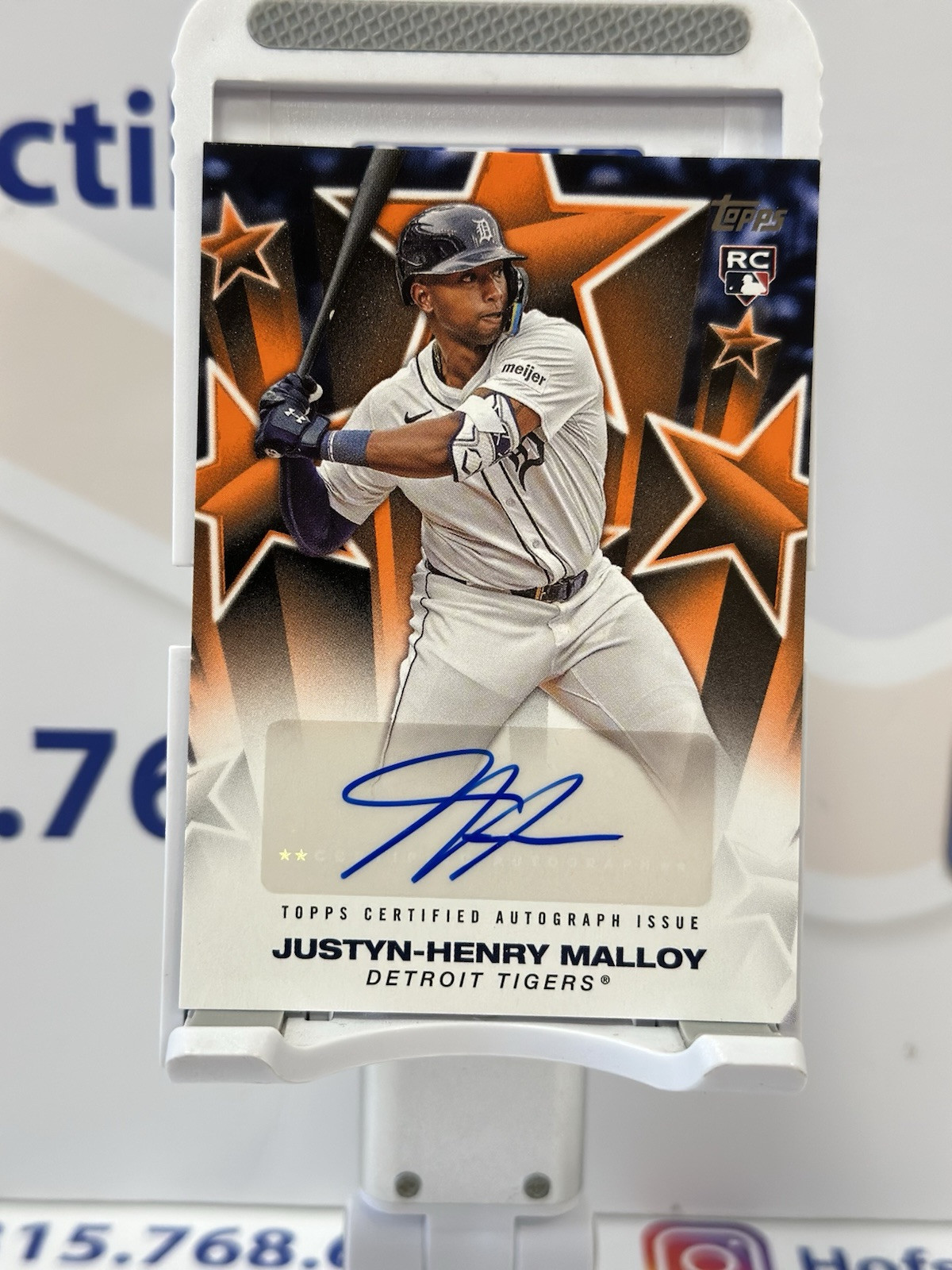 2025 Topps Series 1 Justyn-Henry Malloy Rookie Orange Auto /25