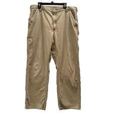 Carhartt Men's 40x30 Distressed Tan B151 DKH Carpenter Workwear Loose Fit Pants