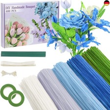 Pfeifenputzer zum Basteln Set, 400 St&uuml;ck Pfeifenreiniger 5 Farben Blumenstrau&szlig; P