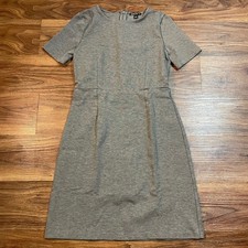 J Crew Mercantile Short Sleeve Ponte Dress Womens Size 2 Gray Back Zipper