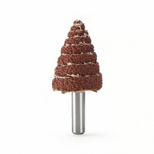 50 Pieces Sandcloth Sanding Head Smooth Conical Grinding Head with 6 Mm Shank