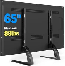 Universal Table Top TV Stand Base TV Legs with Height Adjustment Fits Most 22-65