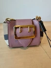 Burberry Nova Check Pink Mini Buckle  Bag Gold Chain Detachable Strap