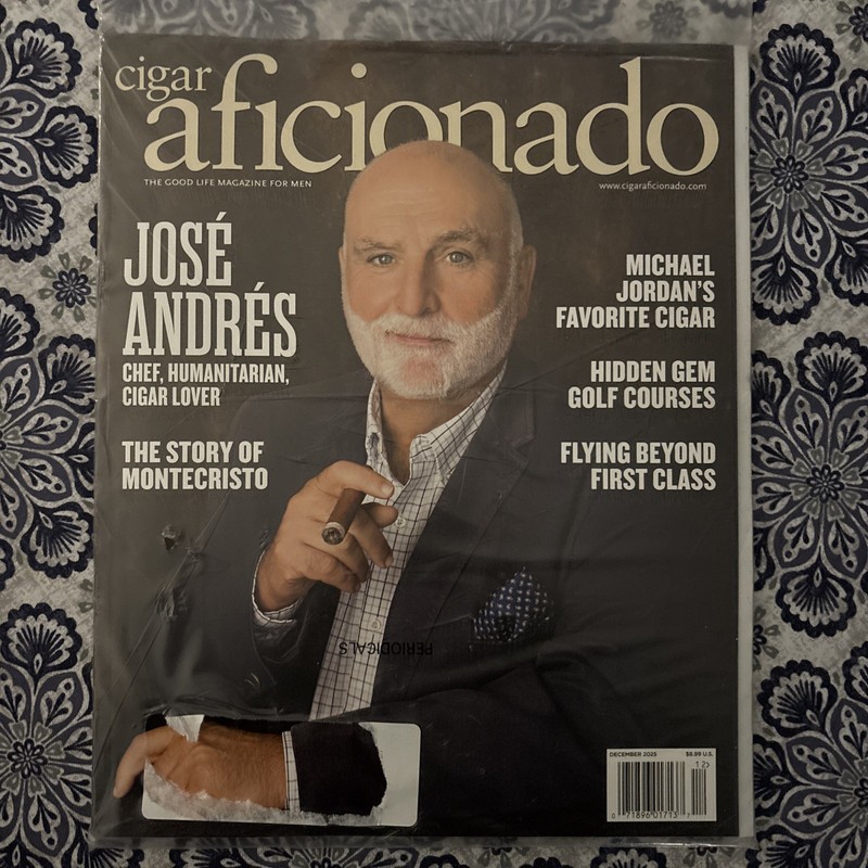 Cigar Aficionado Magazine November December 2025 Jose Andres Chef (Sealed)