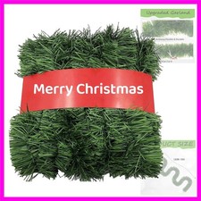 50FT Christmas Garland, 2 Pack Artificial Pine Garland Green - Soft Realistic...