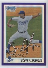 2010 Bowman Draft Chrome Picks Retail Purple Refractor Scott Alexander 2u3
