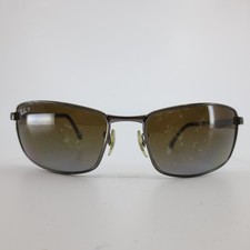 Ray-Ban RB 3498 029/T5 Gunmetal Brown Polarized Rectangular Sunglasses 61-17 135