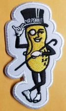 Planters Peanut Embroidered Patch approx 2x3.5" iron or sew
